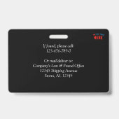 カスタマイズスタイリッシュ可能なモダン黒の検証済みブランド バッジ (Back)