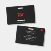 カスタマイズスタイリッシュ可能なモダン黒の検証済みブランド バッジ (Front & Back)