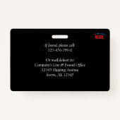 カスタマイズスタイリッシュ可能なモダン黒の検証済みブランド バッジ (裏面)