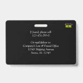 カスタマイズスタイリッシュ可能なモダン黒の検証済みブランド バッジ (裏面)