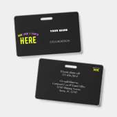 カスタマイズスタイリッシュ可能なモダン黒の検証済みブランド バッジ (正面＆裏面)