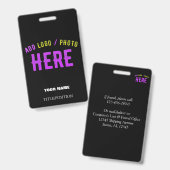 カスタマイズスタイリッシュ可能なモダン黒の検証済みブランド バッジ (Front & Back)