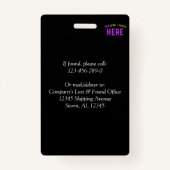 カスタマイズスタイリッシュ可能なモダン黒の検証済みブランド バッジ (裏面)