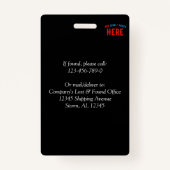 カスタマイズスタイリッシュ可能なモダン黒の検証済みブランド バッジ (裏面)