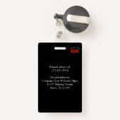 カスタマイズスタイリッシュ可能なモダン黒の検証済みブランド バッジ (裏面リトラクタブル付き)