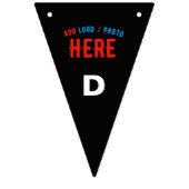 カスタマイズスタイリッシュ可能なモダン黒の検証済みブランド バンティングフラッグ (第2の旗)