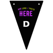 カスタマイズスタイリッシュ可能なモダン黒の検証済みブランド バンティングフラッグ (第2の旗)