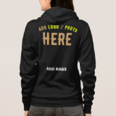 カスタマイズスタイリッシュ可能なモダン黒の検証済みブランド パーカ (裏面)