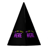 カスタマイズスタイリッシュ可能なモダン黒の検証済みブランド パーティーハット (裏面)