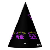 カスタマイズスタイリッシュ可能なモダン黒の検証済みブランド パーティーハット (左)