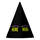 カスタマイズスタイリッシュ可能なモダン黒の検証済みブランド パーティーハット (裏面)