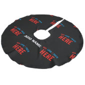 カスタマイズスタイリッシュ可能なモダン黒の検証済みブランド フェイクリネンツリースカート (アングル)