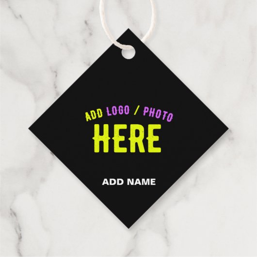 カスタマイズスタイリッシュ可能なモダン黒の検証済みブランド フェイバータグ (裏面)