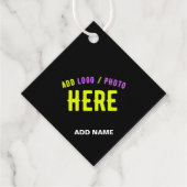 カスタマイズスタイリッシュ可能なモダン黒の検証済みブランド フェイバータグ (正面)