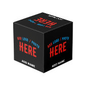 カスタマイズスタイリッシュ可能なモダン黒の検証済みブランド フォトキューブ (裏面アングル)