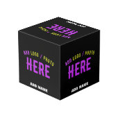 カスタマイズスタイリッシュ可能なモダン黒の検証済みブランド フォトキューブ (裏面アングル)