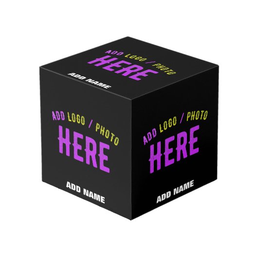 カスタマイズスタイリッシュ可能なモダン黒の検証済みブランド フォトキューブ (正面アングル)