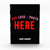 カスタマイズスタイリッシュ可能なモダン黒の検証済みブランド フォトブロック (正面)