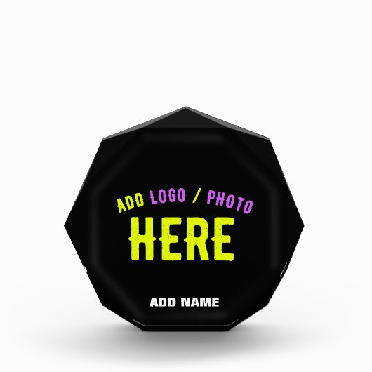 カスタマイズスタイリッシュ可能なモダン黒の検証済みブランド フォトブロック (正面)