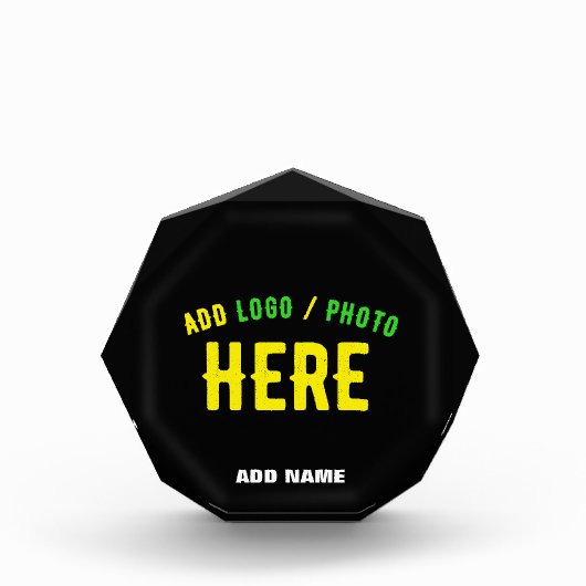 カスタマイズスタイリッシュ可能なモダン黒の検証済みブランド フォトブロック (正面)