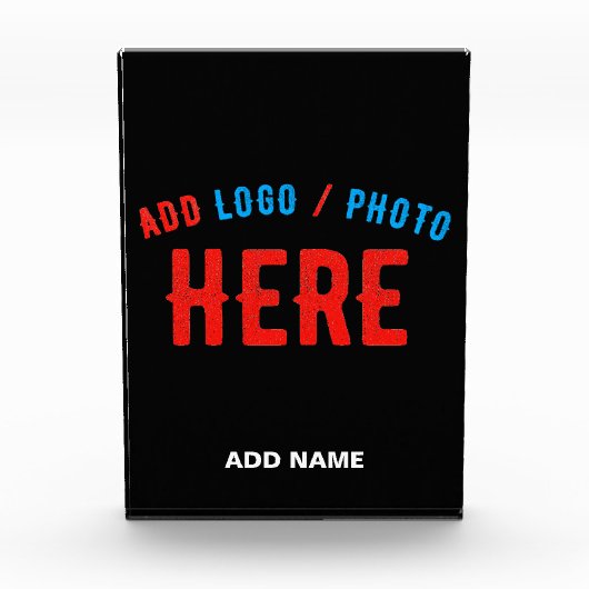 カスタマイズスタイリッシュ可能なモダン黒の検証済みブランド フォトブロック (正面)