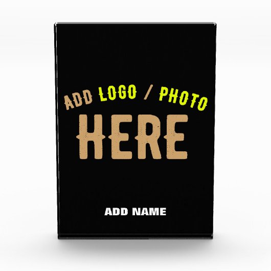 カスタマイズスタイリッシュ可能なモダン黒の検証済みブランド フォトブロック (正面)