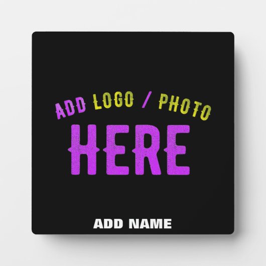 カスタマイズスタイリッシュ可能なモダン黒の検証済みブランド フォトプラーク (正面)