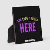 カスタマイズスタイリッシュ可能なモダン黒の検証済みブランド フォトプラーク (正面)