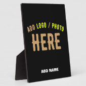 カスタマイズスタイリッシュ可能なモダン黒の検証済みブランド フォトプラーク (側面)