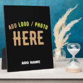 カスタマイズスタイリッシュ可能なモダン黒の検証済みブランド フォトプラーク (側面)