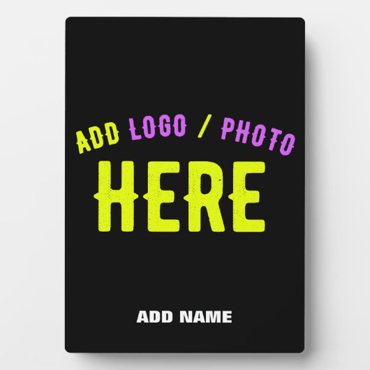 カスタマイズスタイリッシュ可能なモダン黒の検証済みブランド フォトプラーク (正面)