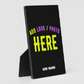 カスタマイズスタイリッシュ可能なモダン黒の検証済みブランド フォトプラーク (側面)