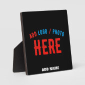 カスタマイズスタイリッシュ可能なモダン黒の検証済みブランド フォトプラーク (正面)