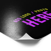 カスタマイズスタイリッシュ可能なモダン黒の検証済みブランド フォトプリント            (角)