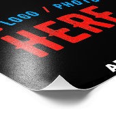 カスタマイズスタイリッシュ可能なモダン黒の検証済みブランド フォトプリント            (角)