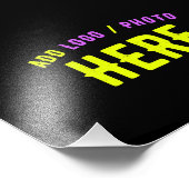 カスタマイズスタイリッシュ可能なモダン黒の検証済みブランド フォトプリント            (角)