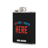 カスタマイズスタイリッシュ可能なモダン黒の検証済みブランド フラスク (左)