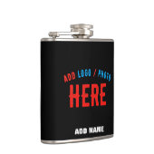 カスタマイズスタイリッシュ可能なモダン黒の検証済みブランド フラスク (右)