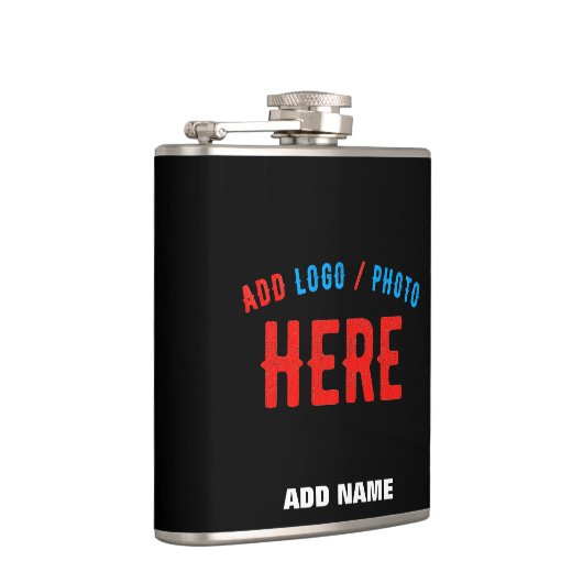 カスタマイズスタイリッシュ可能なモダン黒の検証済みブランド フラスク (右)