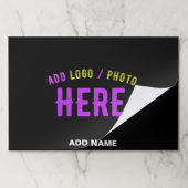 カスタマイズスタイリッシュ可能なモダン黒の検証済みブランド ペーパーパッド (折り畳み)