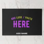 カスタマイズスタイリッシュ可能なモダン黒の検証済みブランド ペーパーパッド (正面)