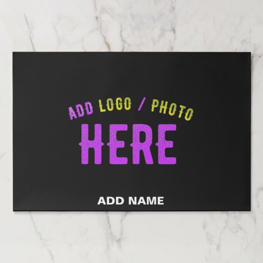 カスタマイズスタイリッシュ可能なモダン黒の検証済みブランド ペーパーパッド (正面)