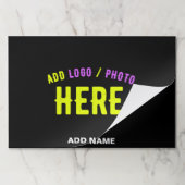 カスタマイズスタイリッシュ可能なモダン黒の検証済みブランド ペーパーパッド (折り畳み)