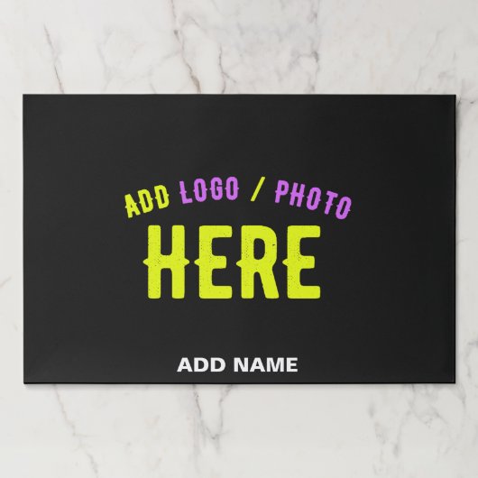 カスタマイズスタイリッシュ可能なモダン黒の検証済みブランド ペーパーパッド (正面)