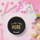 カスタマイズスタイリッシュ可能なモダン黒の検証済みブランド ペーパーボウル (パーティー)