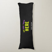 カスタマイズスタイリッシュ可能なモダン黒の検証済みブランド ボディピロー (正面縦)