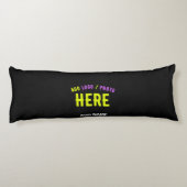 カスタマイズスタイリッシュ可能なモダン黒の検証済みブランド ボディピロー (裏面)