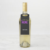 カスタマイズスタイリッシュ可能なモダン黒の検証済みブランド ボトルネックタグ (ボトル)