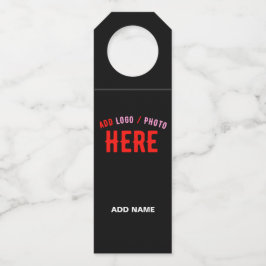 カスタマイズスタイリッシュ可能なモダン黒の検証済みブランド ボトルネックタグ