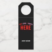 カスタマイズスタイリッシュ可能なモダン黒の検証済みブランド ボトルネックタグ (裏面)